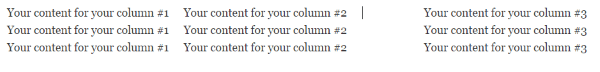 How To Create Column Layouts In WordPress - three columns