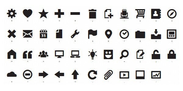 Icon Fonts typography trend