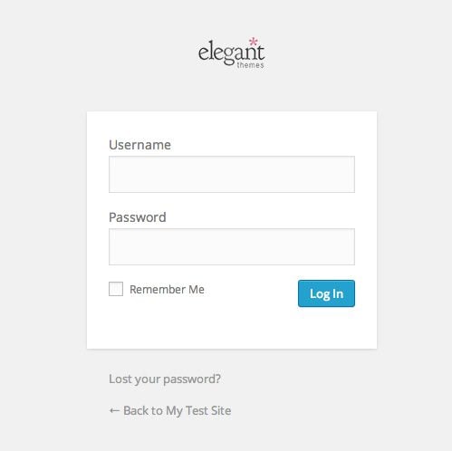 Switching out the default WordPress logo above the login form