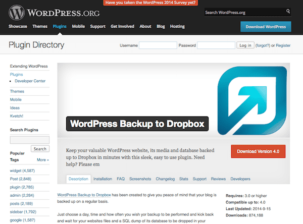 wordpress-backup-dropbox