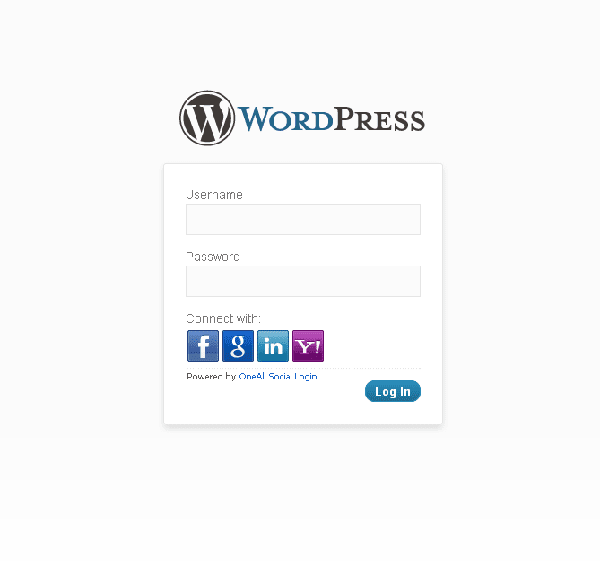 Social-Login-WordPress-Login-Screen