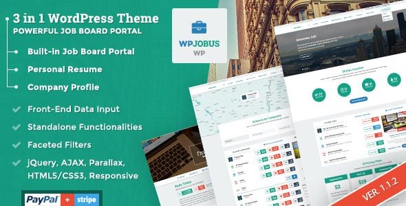 WPJobus Theme: A 3 in 1 Job Board Theme for WordPress