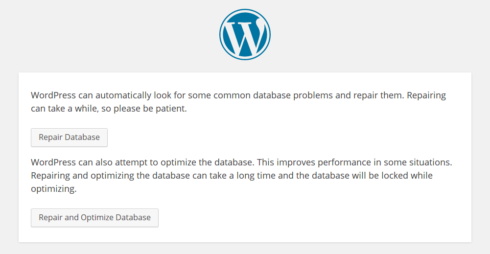Using wp_allow_repair to repair your WordPress database.