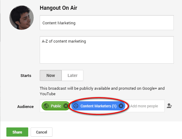 Invite a Google+ Community To Hangouts