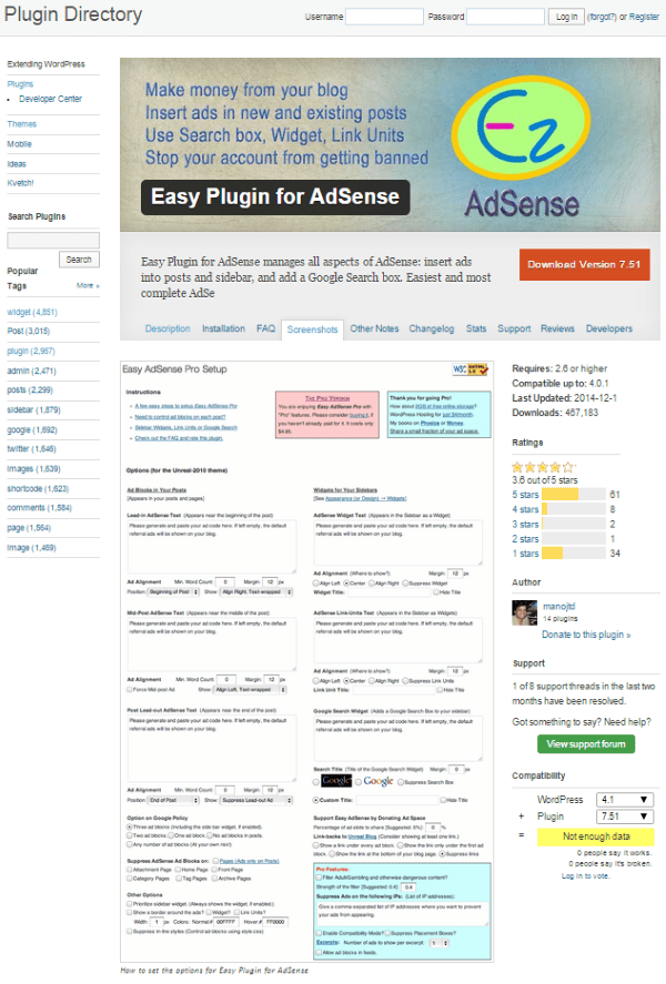 How to Monetize Your WordPress Site Using Adsense - Easy Plugin for AdSense