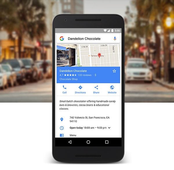 Google My Places Mobile Friendly