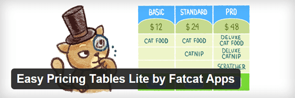 The Easy Pricing Tables Lite official header.