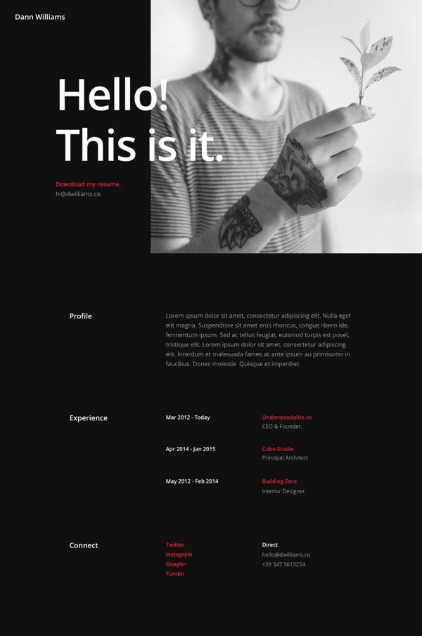 free divi download  resume pages layout pack