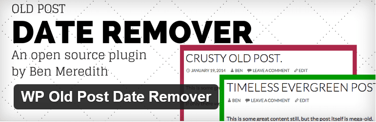 The WP Old Post Date Remover title from WordPress.org