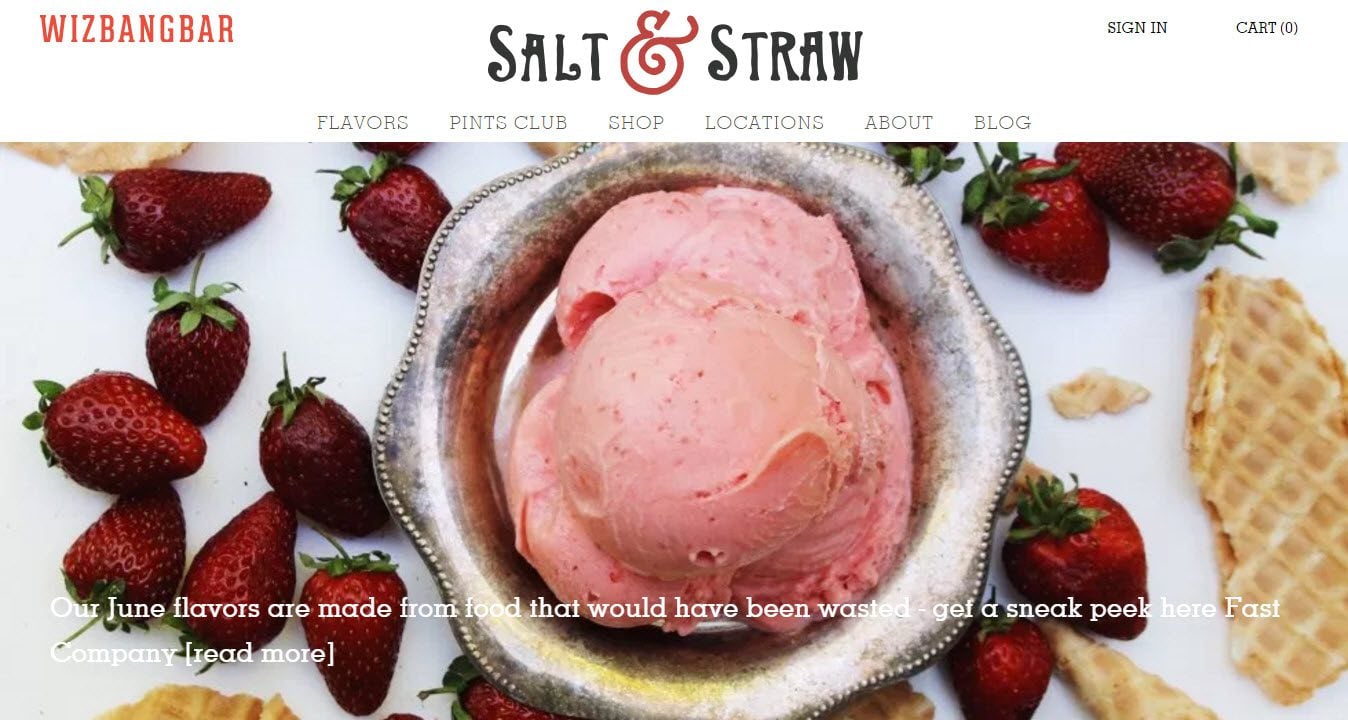 Shopping websites - Salt and Straw