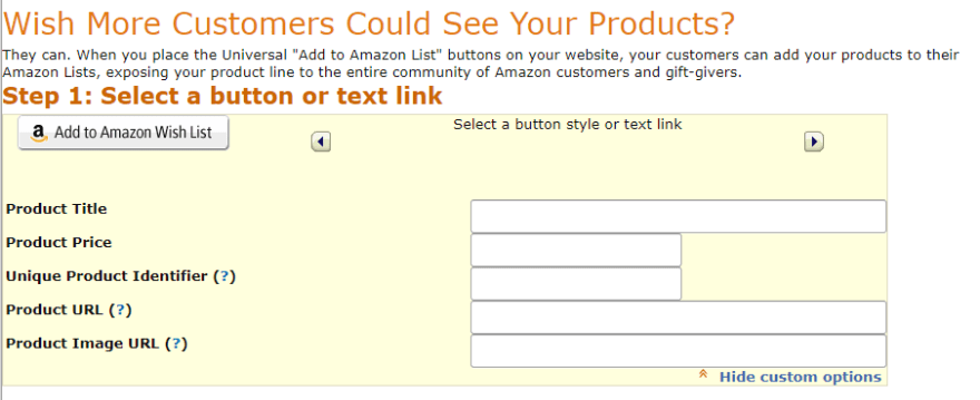 How to get a link to my amazon wishlist