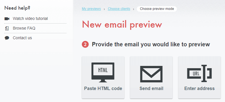 Pasting your email's HTML.
