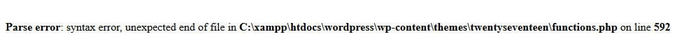 locked out of wordpress due to php parse error